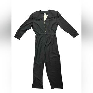Jessica Vintage Black Romper Long Sleeve Size 16 NWT Vintage